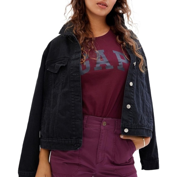 GAP Women's Ruby Wine T-Shirt - Picture 3 of 4